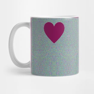 Heart on a Colorful Speckled Background Mug